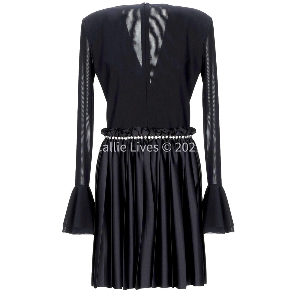 Callie Marco Bologna Pleated Spiral Jewel Statement Dress 8 - Picture 5 of 7